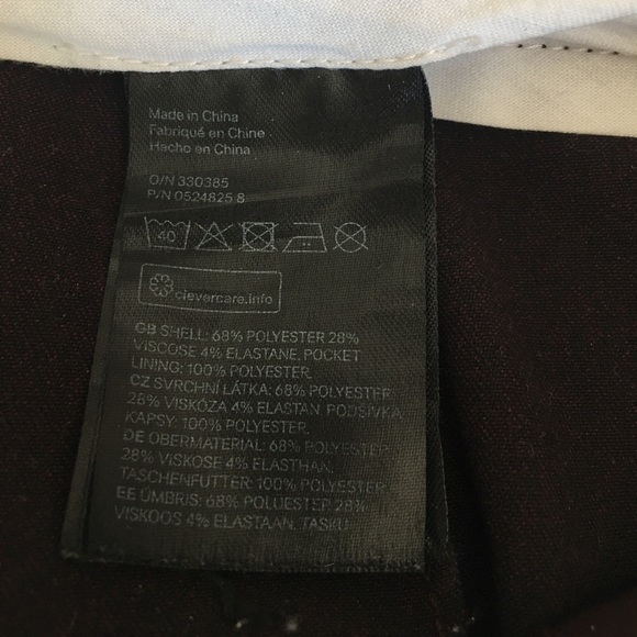 H&M maroon/cranberry red capris - size 6 / 38 - Picture 6 of 6